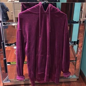 velvet oversized hoodie